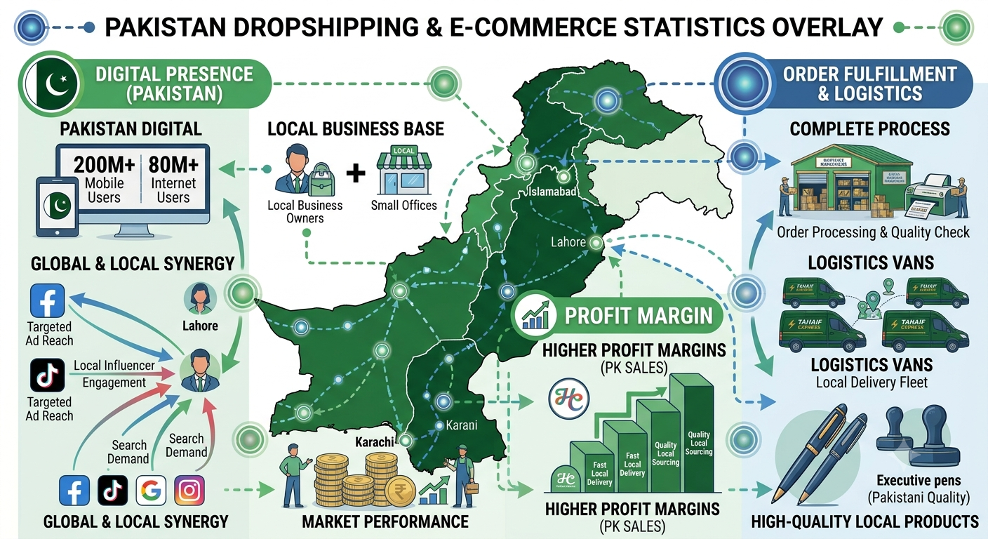 dropshipping in pakistan guide - pakistan dropshipping statistics