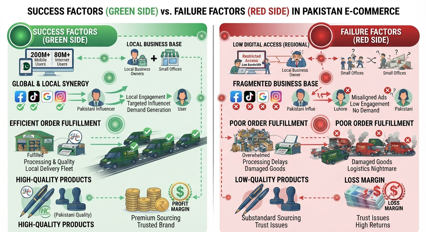 dropshipping success factors vs failure factors