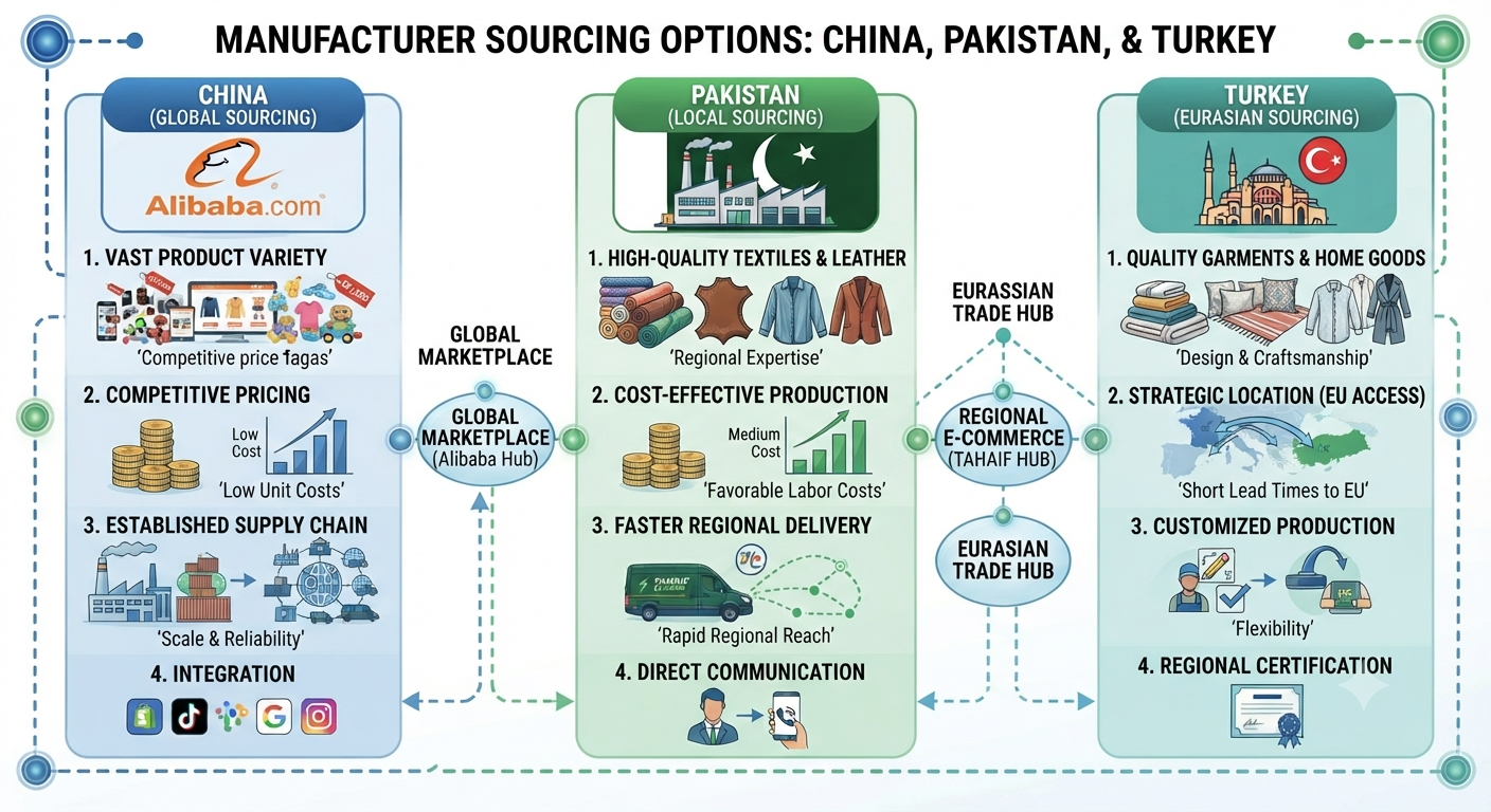 private label manufacturer sourcing guide - china alibaba pakistan turkey