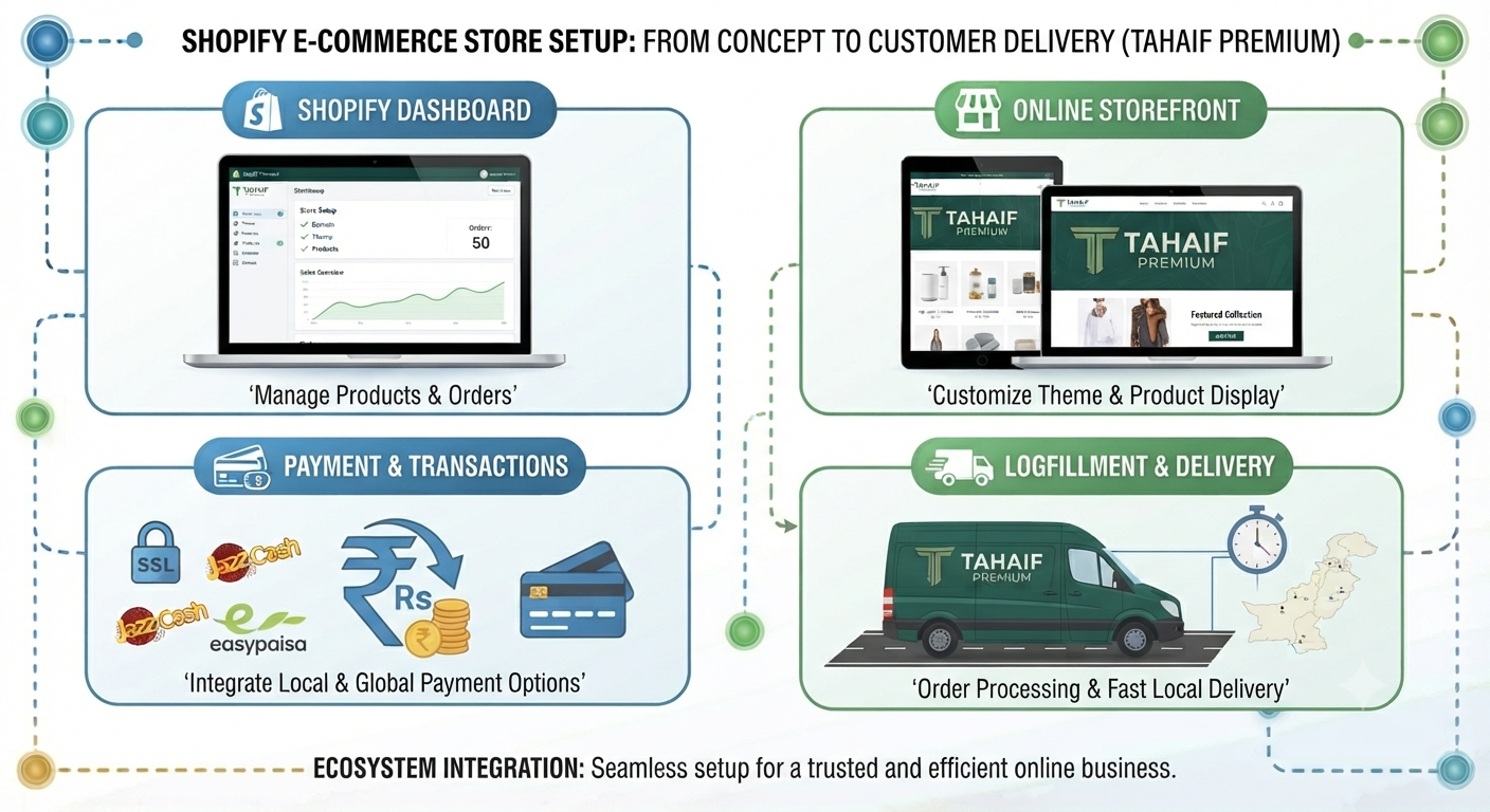 shopify complete guide pakistan - start shopify store with payments and delivery